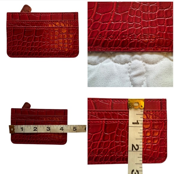 Unbranded Cherry Lips Tote handbag Faux Croc Card Holder 3 Piece Bundle - GUC - Picture 7 of 7